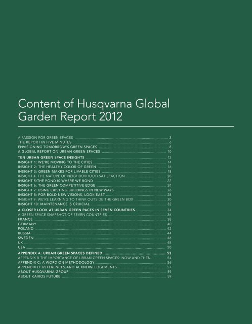 GLOBAL GARDEN REPORT 2012 - Husqvarna Group