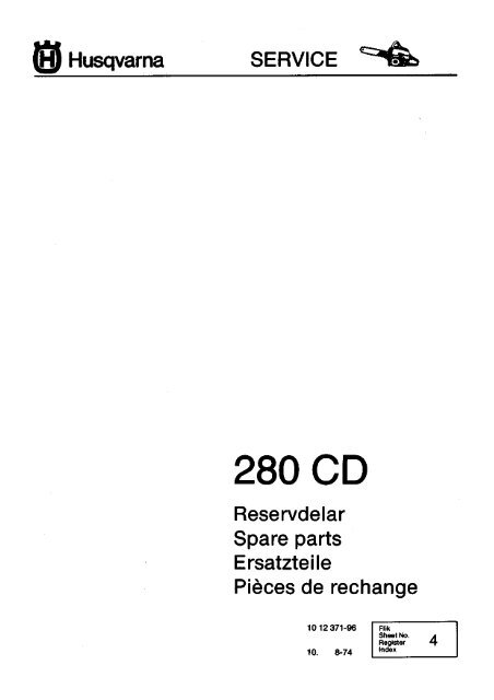 IPL, 280 CD, 1974-08, Chain Saw