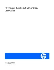 HP Proliant Bl280c G6 Server Blade User Guide - BUSINESS IT
