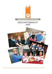 Geschäftsbericht der HWK Halle 2009 - Handwerkskammer Halle