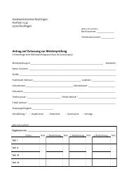 Zulassungsantrag-2011 - Handwerkskammer Reutlingen
