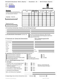 Antrag auf Eintragung in die Handwerksrolle - Handwerkskammer ...