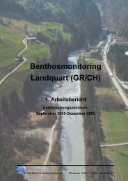 Benthosmonitoring Landquart (GR/CH) - HYDRA-Institute