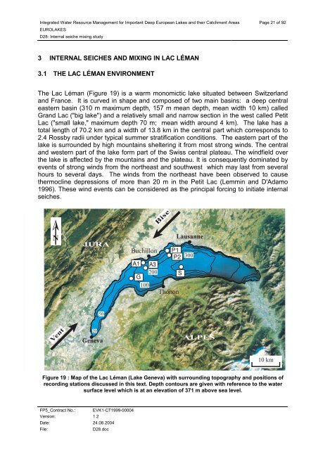 D28: Internal seiche mixing study - Hydromod