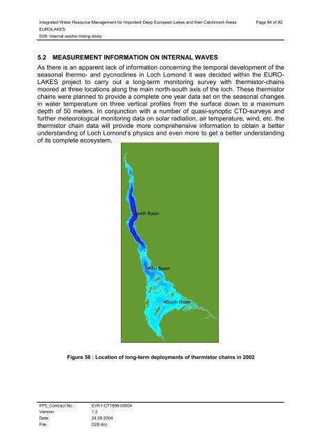 D28: Internal seiche mixing study - Hydromod