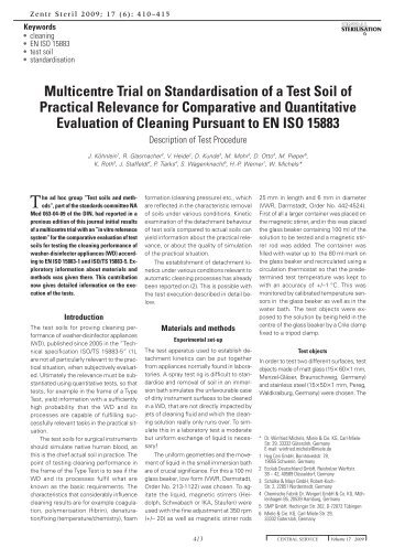 Multicentre Trial on Standardisation of a Test Soil of ... - HygCen