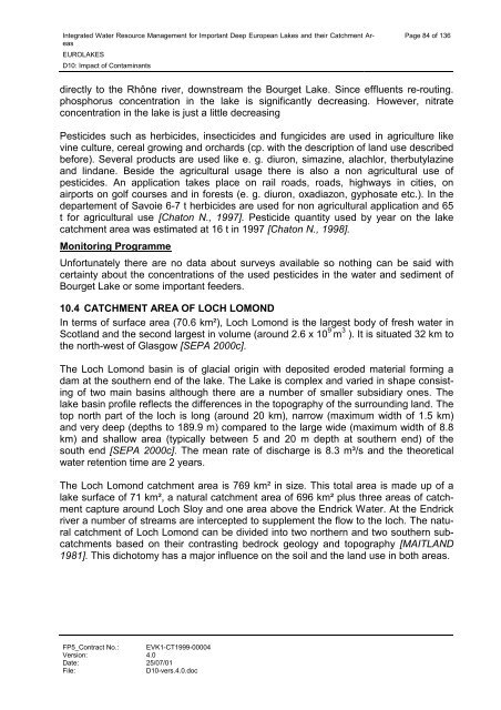 D10: Impact of Contaminants - Hydromod