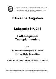 Klinische Angaben Lehrserie Nr. 213 Pathologie der Transplantatniere