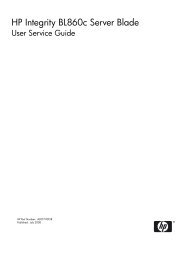HP Integrity BL860c Server Blade User Service Guide - BUSINESS IT