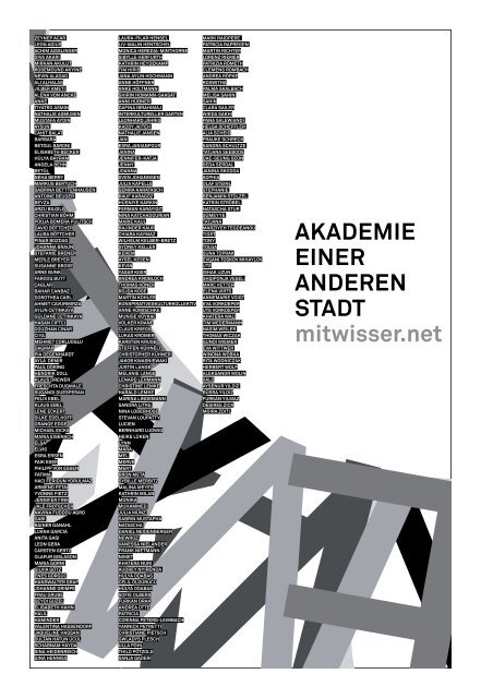 AkADemie einer AnDeren  stADt mitwisser.net - IBA Hamburg