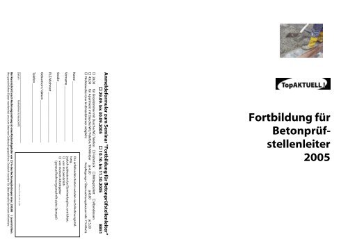 Programm und Anmeldeformular - IBF Troisdorf
