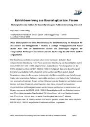 Estrichbewehrung aus Baustahlgitter bzw. Fasern - IBF Troisdorf