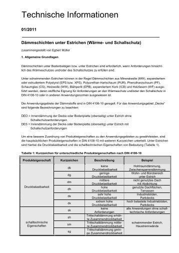 Technische Informationen - IBF Troisdorf