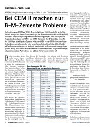 Bei CEM II machen nur B-M-Zemente Probleme - IBF Troisdorf