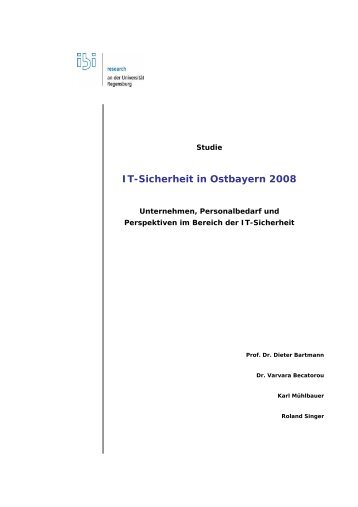 IT-Sicherheit in Ostbayern 2008 - ibi Research