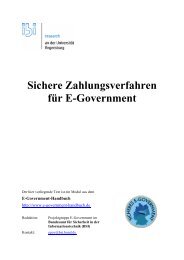 Sichere Zahlungsverfahren für E-Government - Bundesamt für ...