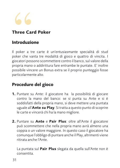 come giocare - Casinò Lugano