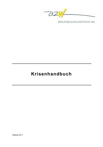 Krisenhandbuch - BZ Wil