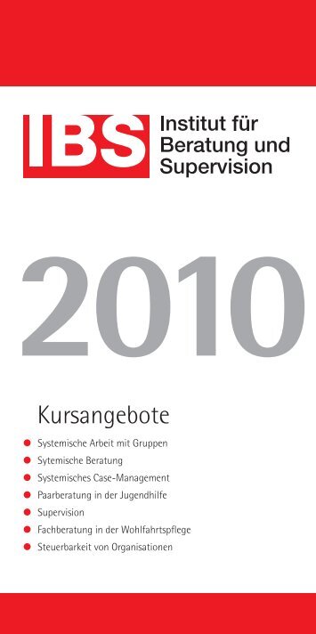Kursangebote - Institut für Beratung und Supervision Aachen