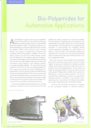 Article "Bio-Polyamides for Automotive Applications" - ibvt