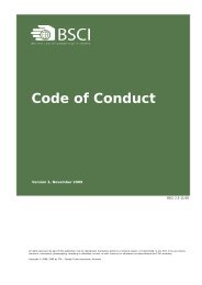 BSCI Code of Conduct