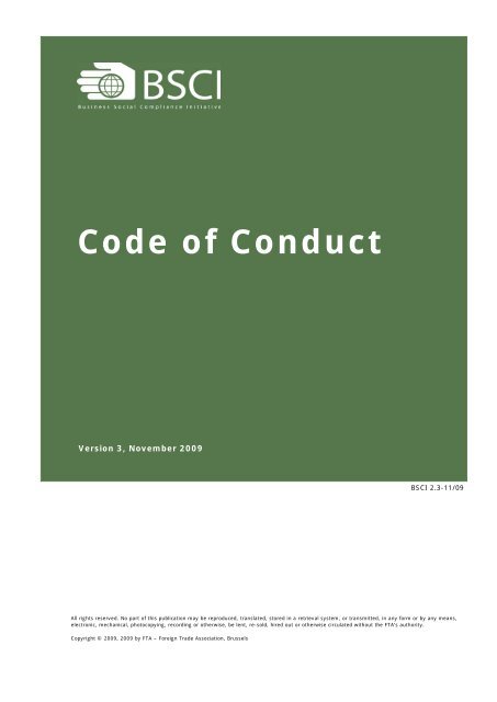 BSCI Code of Conduct