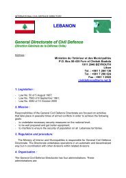 LEBANON General Directorate of Civil Defence - ICDO