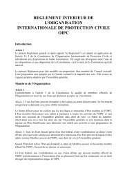 REGLEMENT INTERIEUR DE L'ORGANISATION - ICDO