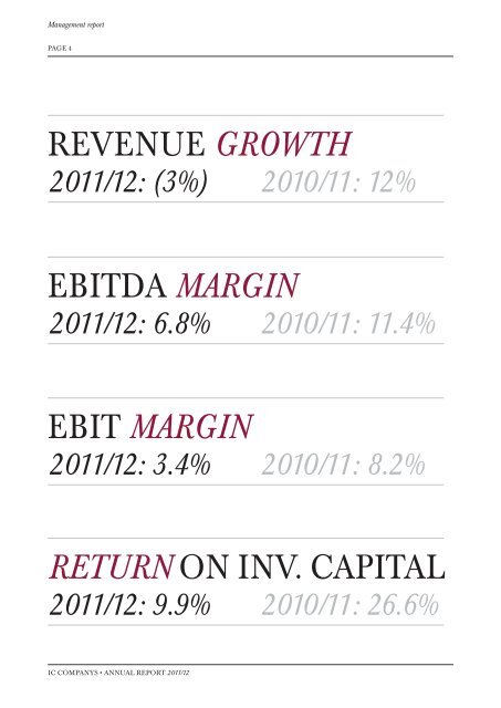 ANNUAL REPORT 2011/12 - IC Companys A/S