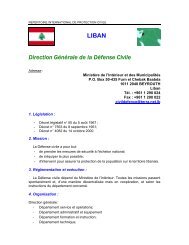 LIBAN Direction Générale de la Défense Civile - ICDO