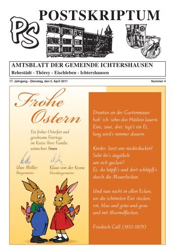 Amtsblatt April 2011 - Gemeinde Ichtershausen