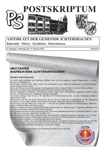 Amtsblatt Februar 2012 - Gemeinde Ichtershausen