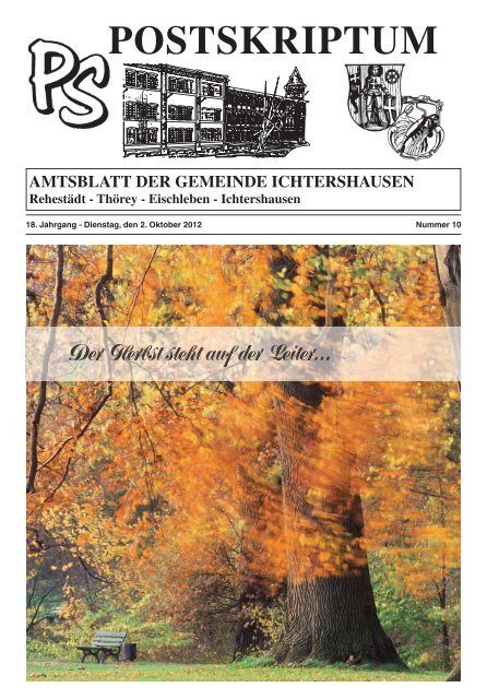 Amtsblatt Oktober 2012 - Gemeinde Ichtershausen