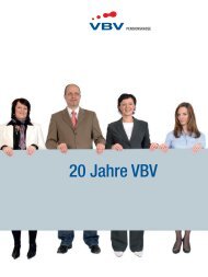 20 Jahre VBV - VBV-Pensionskasse AG