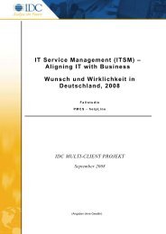 IT Service Management (ITSM) â Aligning IT with Business ... - IDC