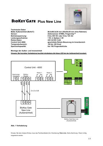 BioKey® Gate Plus Handbuch - Idencom