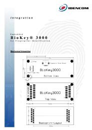 BioKey® 3000 integration - Idencom