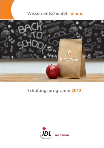 Schulungsprogramm (PDF) - idl.eu