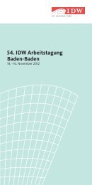 54. IDW Arbeitstagung Baden-Baden - im IDW Verlag