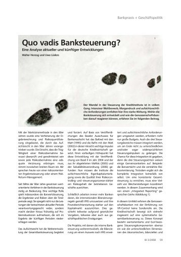 Quo vadis Banksteuerung?