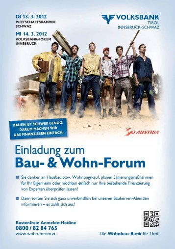 Bau- & Wohn-Forum - Volksbank Tirol Innsbruck-Schwaz AG