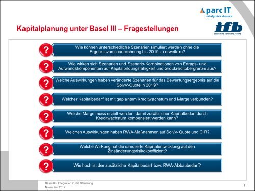 Basel III - Integration in die Steuerung