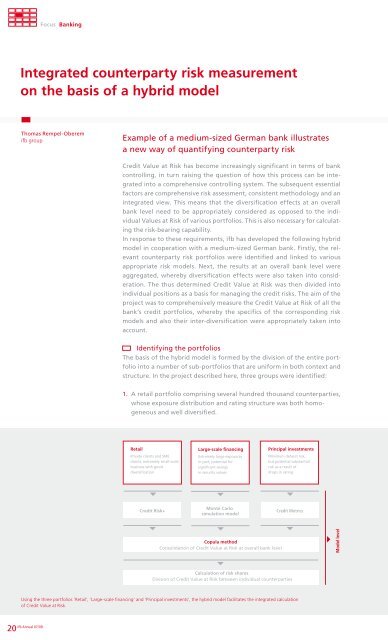 Integrated counterparty risk measurement on the basis of a hybrid ...