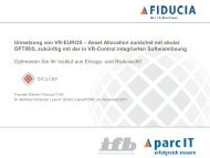 Umsetzung von VR-EUROS â Asset Allocation zunÃ¤chst mit ... - ifb AG