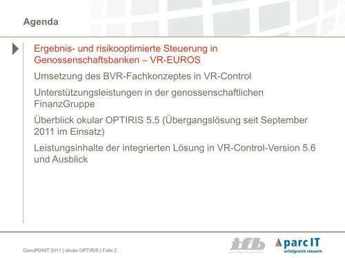 Umsetzung von VR-EUROS â Asset Allocation zunÃ¤chst mit ... - ifb AG