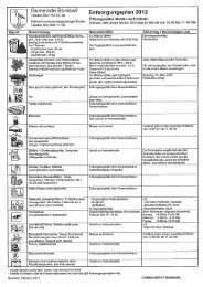 Abfallkalender / Entsorgungsplan 2012 - Boniswil