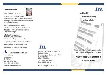 Mathematik fachfremd unterrichten - Institut für Lehrerfortbildung IfL ...