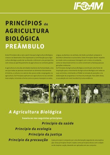 PRINCÍPIOS da AGRICULTURA BIOLÓGICA PREÂMBULO - ifoam