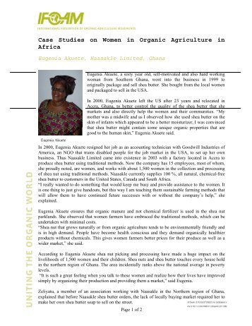 Eugenia Akuete, Naasakle Ltd, Ghana - ifoam