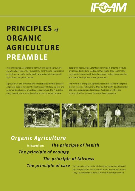 PRINCIPLES of ORGANIC AGRICULTURE PREAMBLE - ifoam